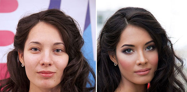 عکس هایی جالب از زنان قبل و بعد از آرایش