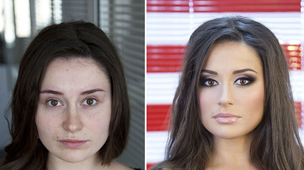 عکس هایی جالب از زنان قبل و بعد از آرایش