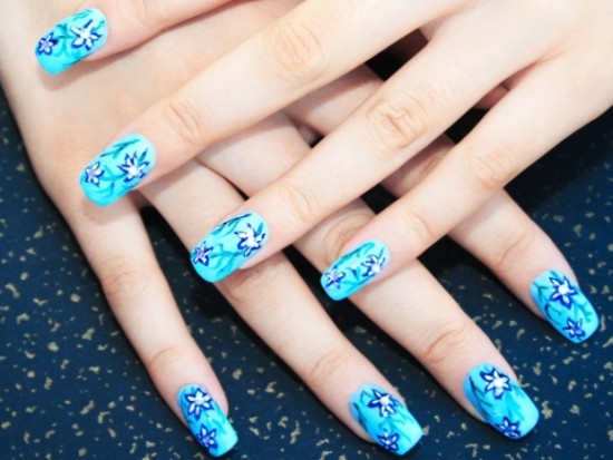 cute blue nails art designs 10 Best Beauty Nail Art Design