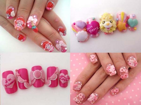 hello kitty nail art design cute pink 10 Best Beauty Nail Art Design